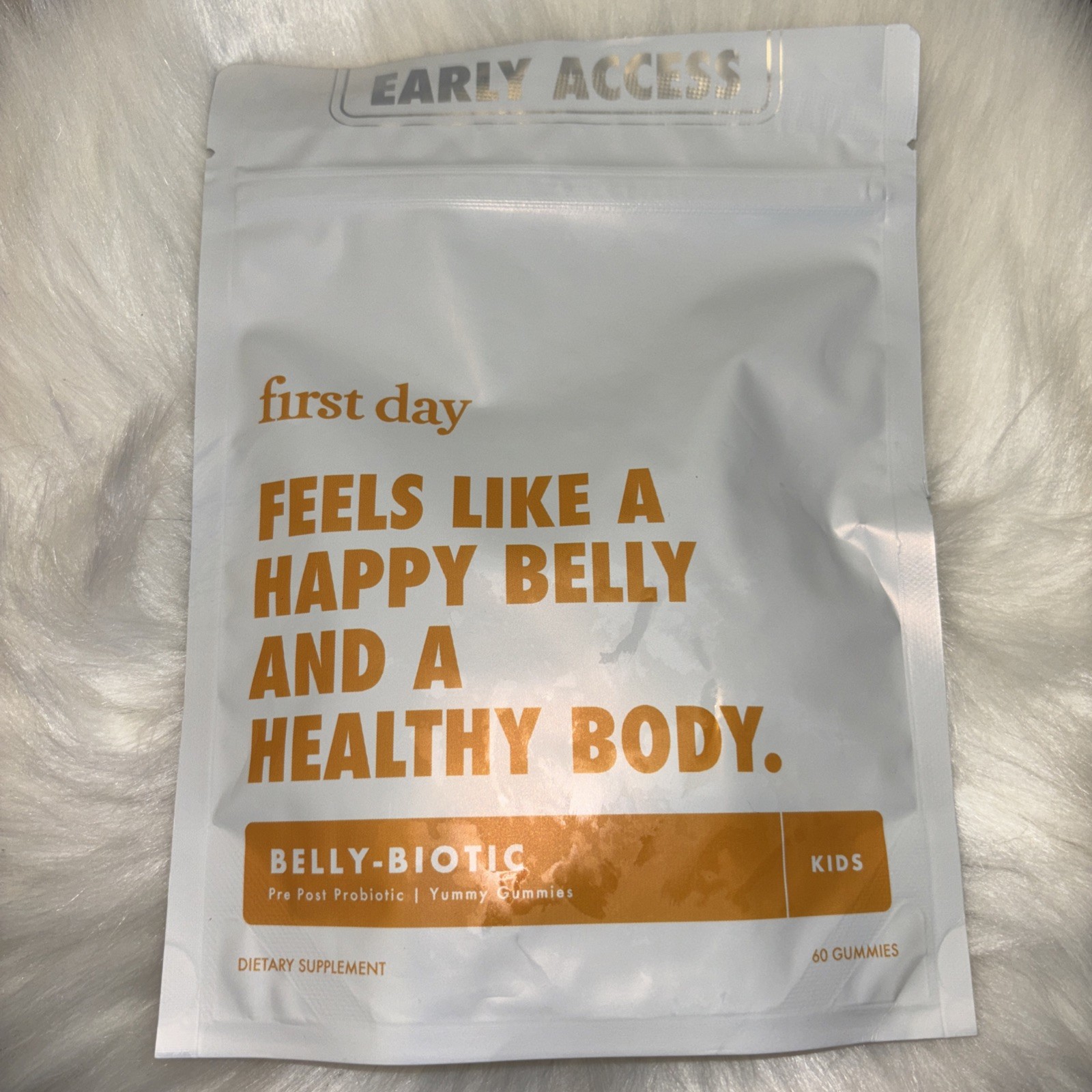 First Day Belly-Biotic For Kids Yummy Gummies Probiotics Pouch -60 Gummy BB 7/26