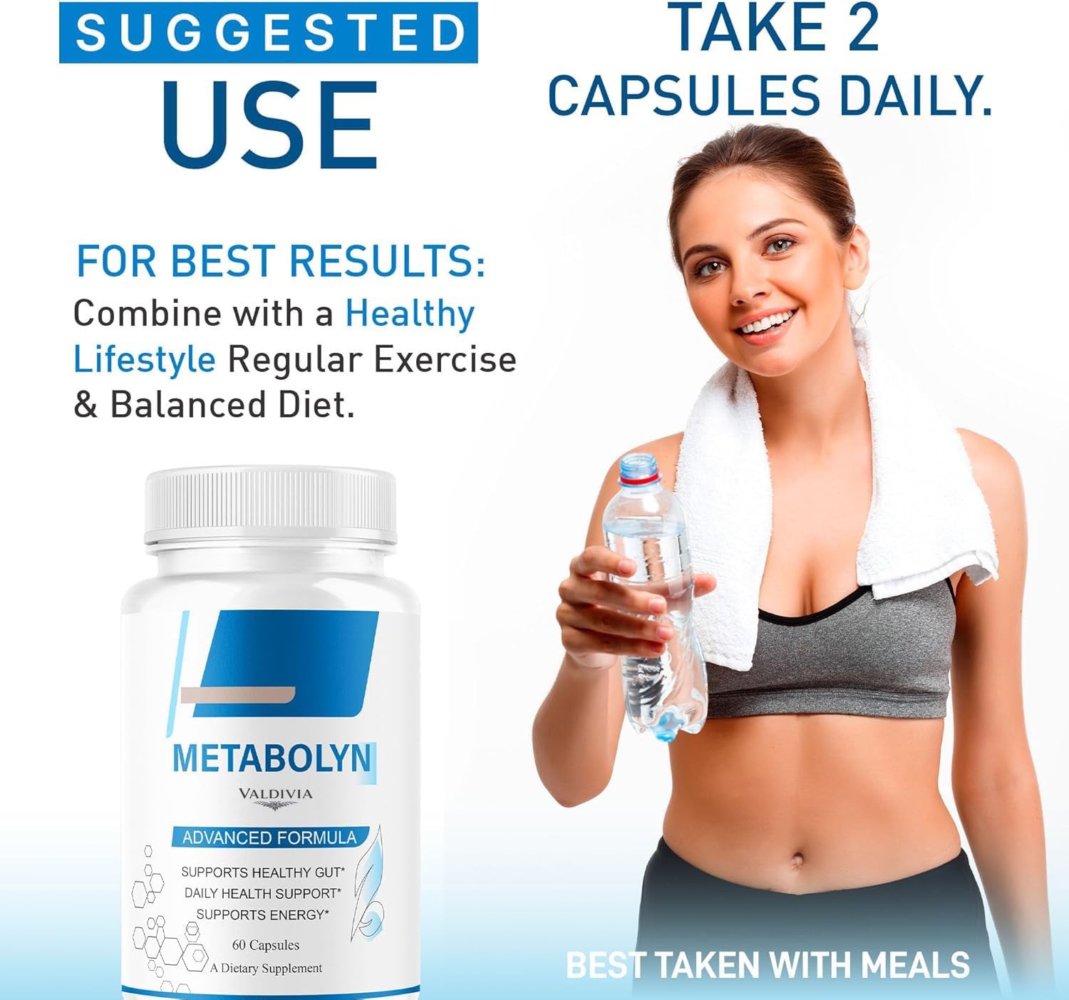 Metabolyn Weight Loss Metabolism Support Supplement Capsules 5 Pack 300Ct