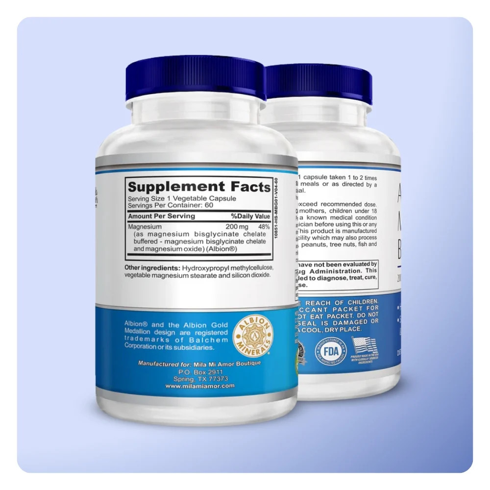 Albion® Magnesium Bisglycinate | For Muscle, Nerves, Relaxation | 60 Capsules