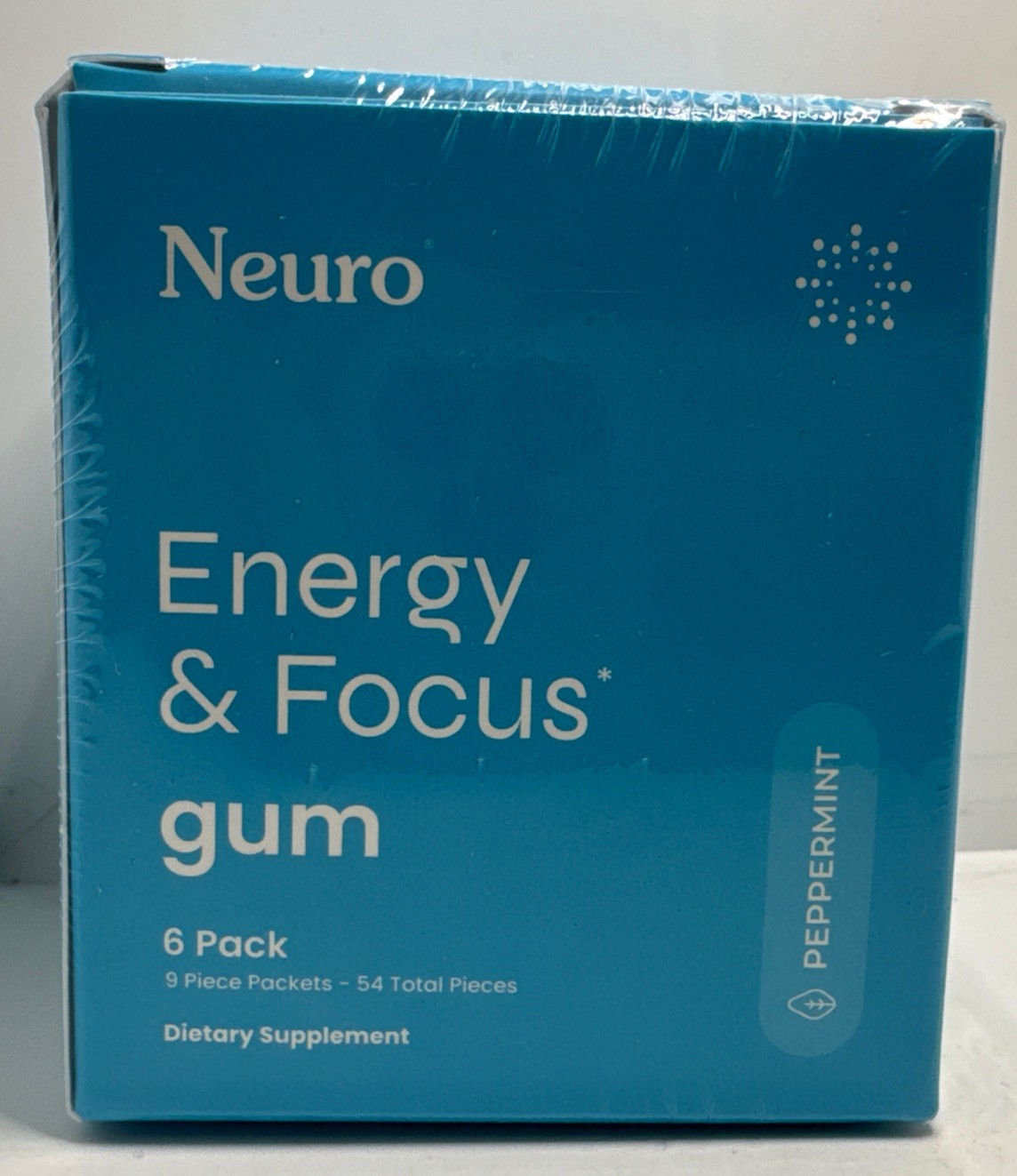 Neuro Energy & Focus Gum 6 Pack 9 Pcs Packets 54 Total PCs Exp 06/2027-New-US