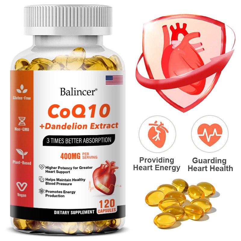 Coq10 350mg 120softgels,Vegetarian Caps,Non-Gmo (Coenzyme Q10),Heart Support