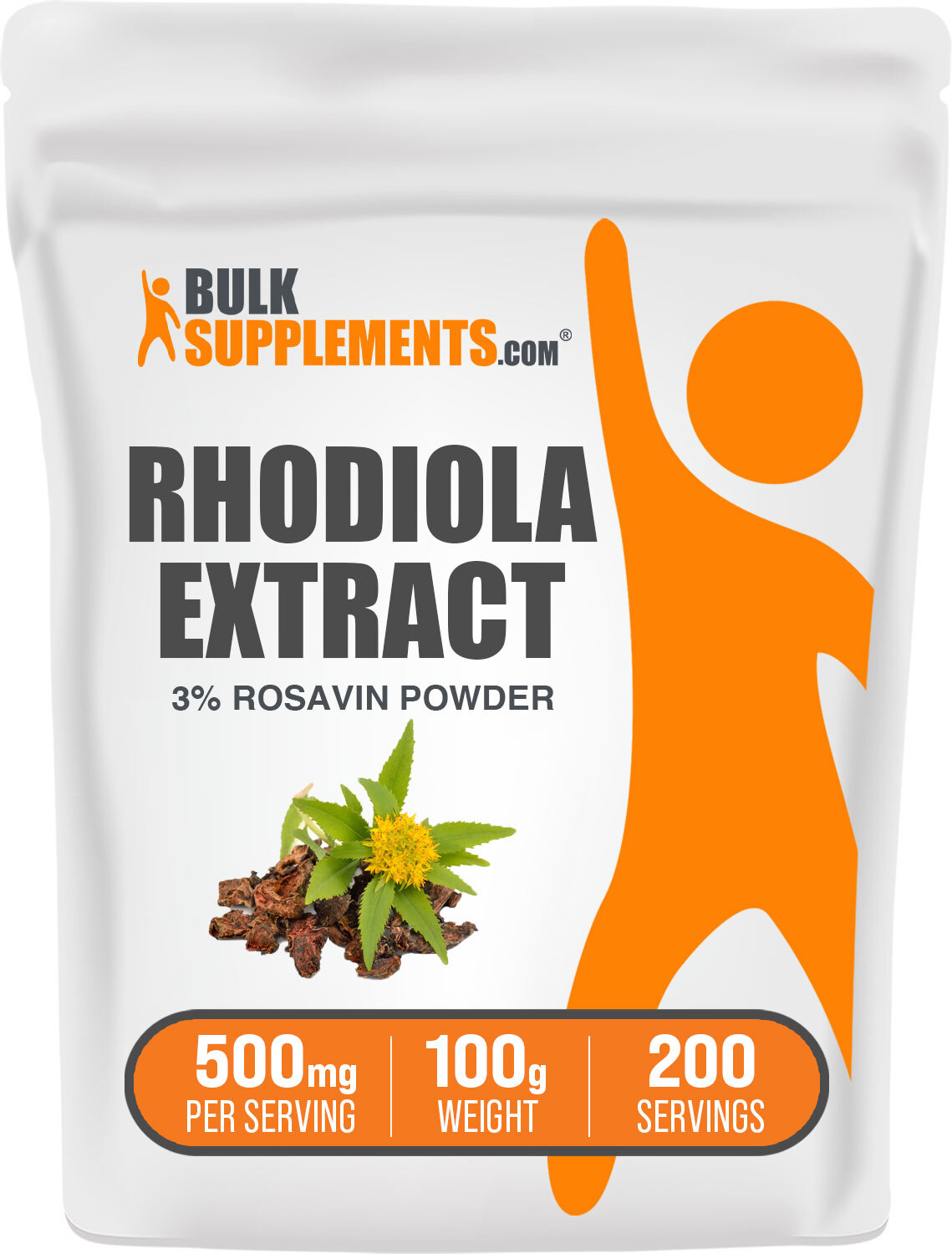 BulkSupplements Rhodiola Extract (3% Rosavin) Powder – 500 mg Per Serving