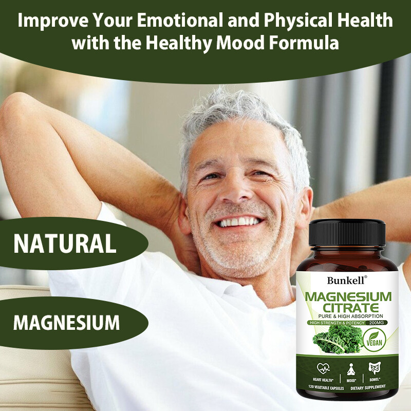 Magnesium Citrate Capsules 200mg Per Serving – Highest Potency Capsules