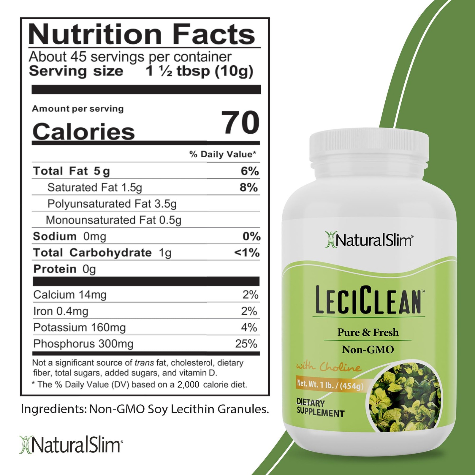 Naturalslim Leciclean Soy Lecithin Granules with Choline – Lecithin Powder
