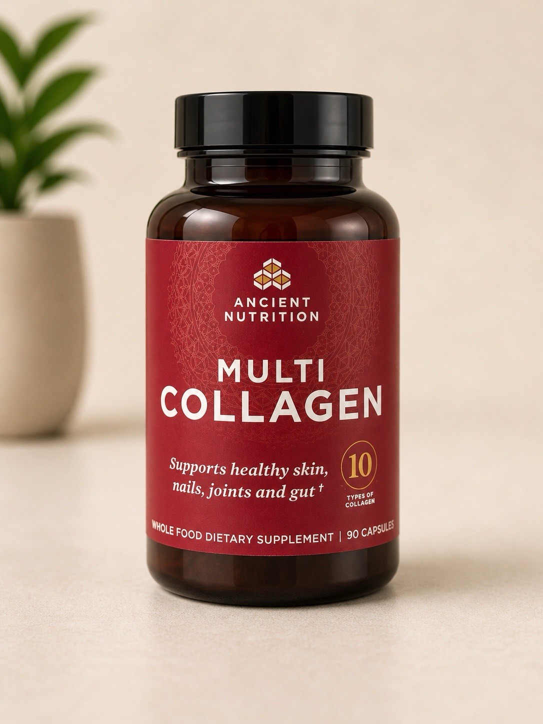 Ancient Nutrition Collagen Hydrolyzed Multi Collagen Supplement – 90 Capsules