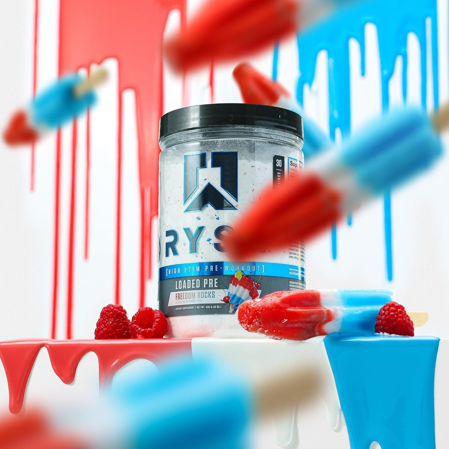 RYSE Loaded Daily Pre Workout Powder – Freedom Rocks – 30 Servings