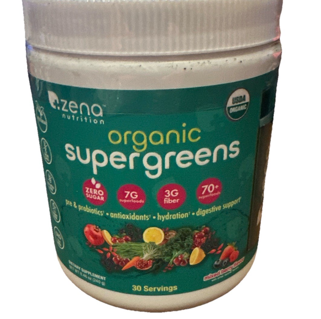 Dietary/Nutrition Supplement Organic Supergreens Powder Mixed Berry 30 Servings