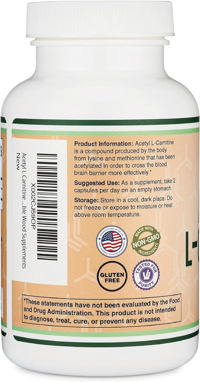 Acetyl L-Carnitine 1,000Mg per Serving, 150 Capsules (ALCAR for Brain Function S