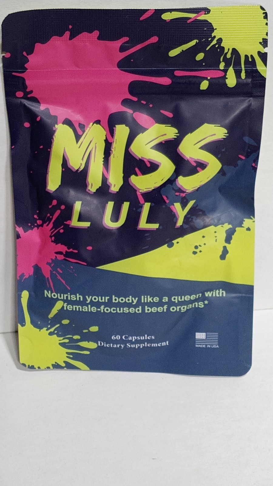 MISS LULY Female-Focused Bovine Organ Supplement 60 Capsules Grass Fed USA