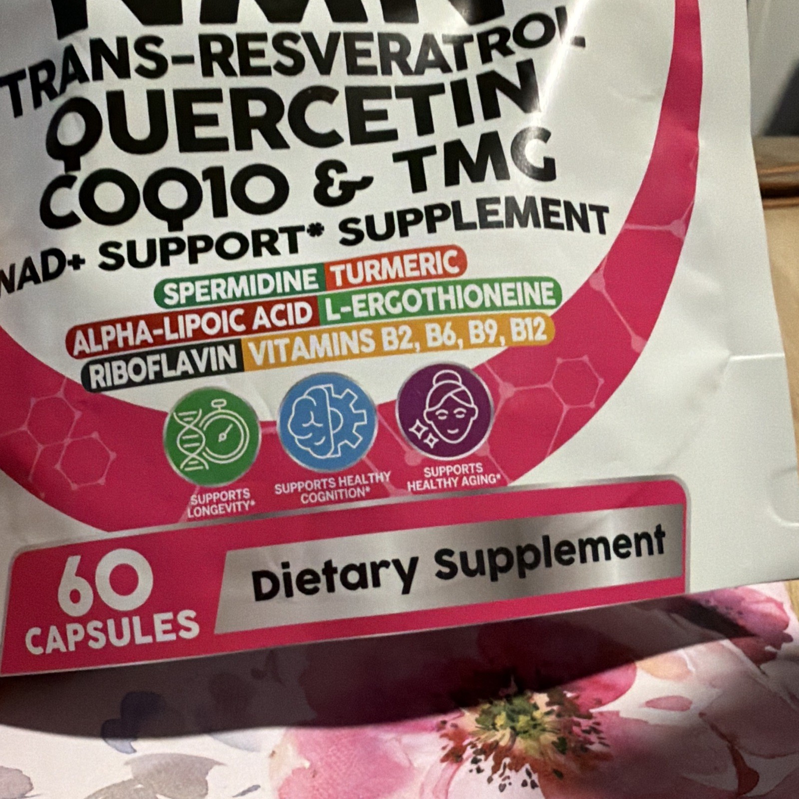 Clean Nutra Juvanix NMN Resveratrol Quercetin CoQ10 TMG 60ct Vegan Exp 03/2028