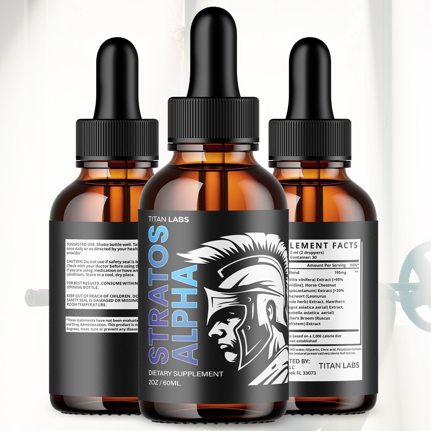 (1 Pack) Stratos Alpha Male Support Drops Advanced StratosAlpha 30 Servings
