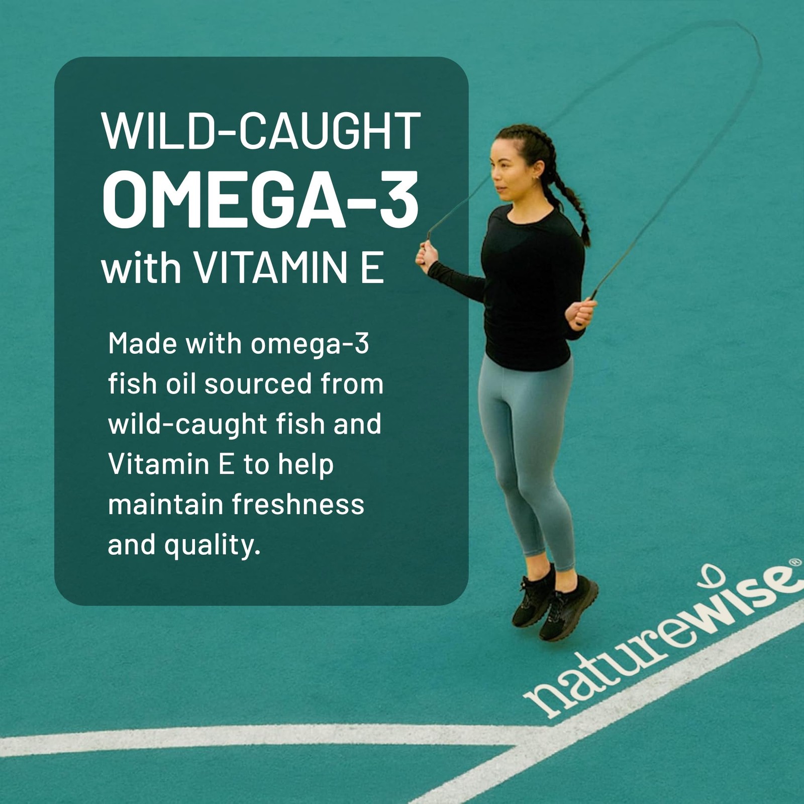 NatureWise Extra-Strength Omega 3 Fish Oil Supplement – 60 Count (Pack of 1)