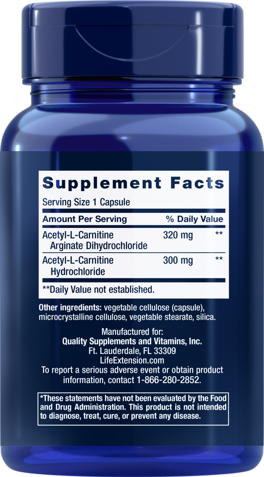 Life Extension ACETYL-L-CARNITINE ARGINATE 90 VEGGIE CAPS