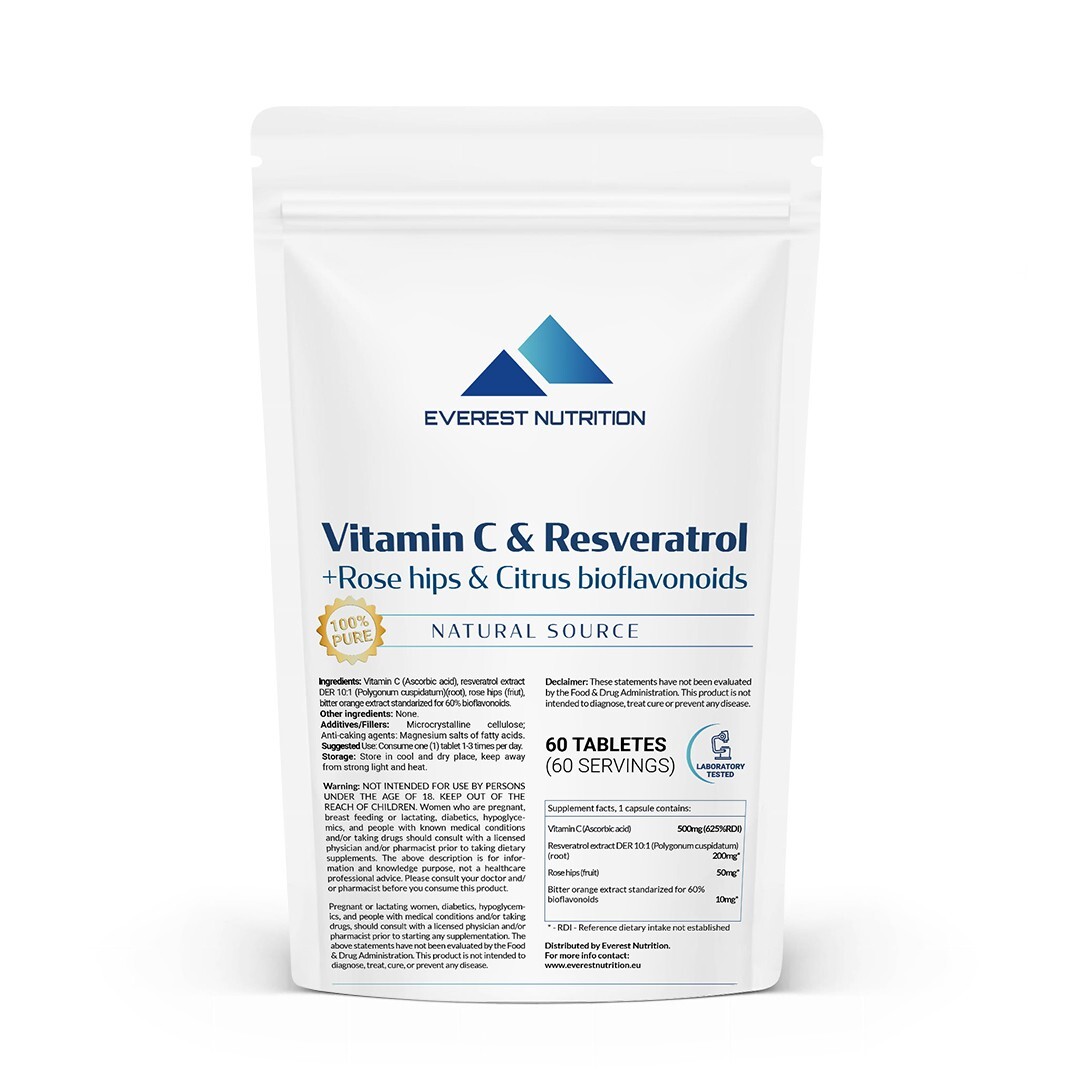 Vitamin C + Resveratrol Tab – Immune, Antioxidant, Skin & Healthy Aging Support