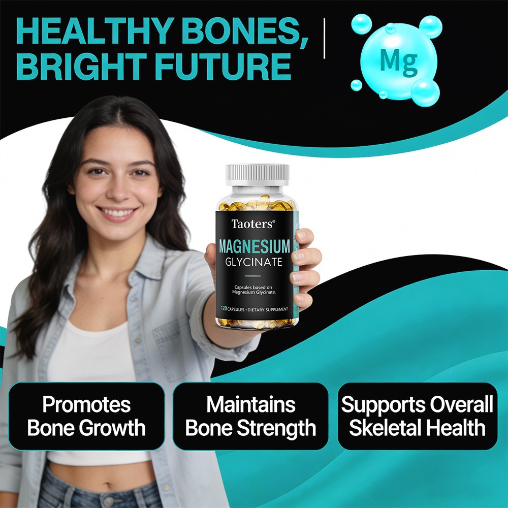 Magnesium Glycinate Maintain Bone Strength Gluten Free Vegetarian 30/60/120 Caps