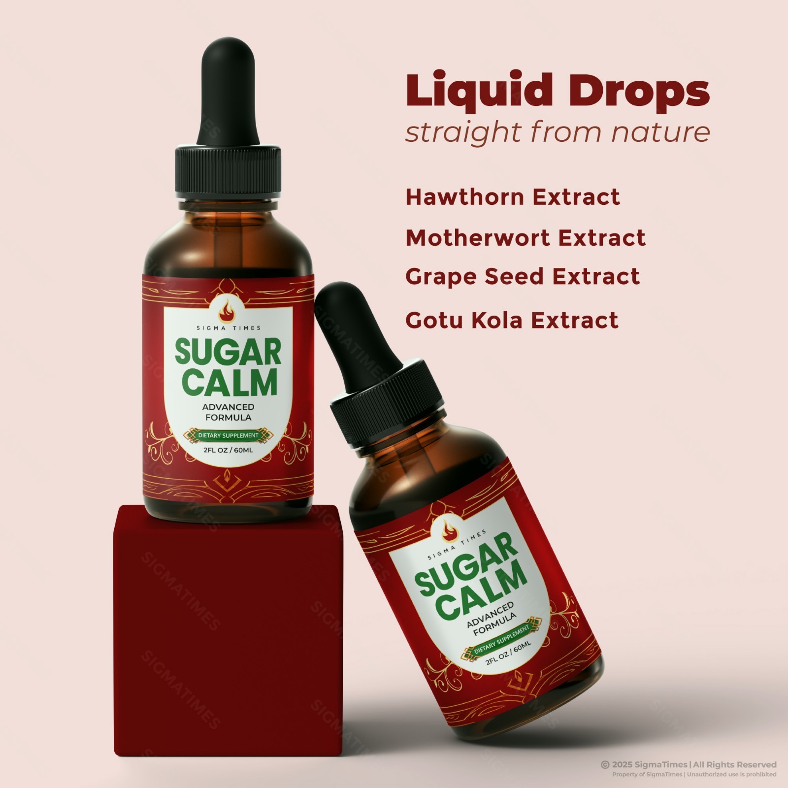 Sugar Calm Drops, SugarCalm Liquid Supplement for Blood Support (30 servs)