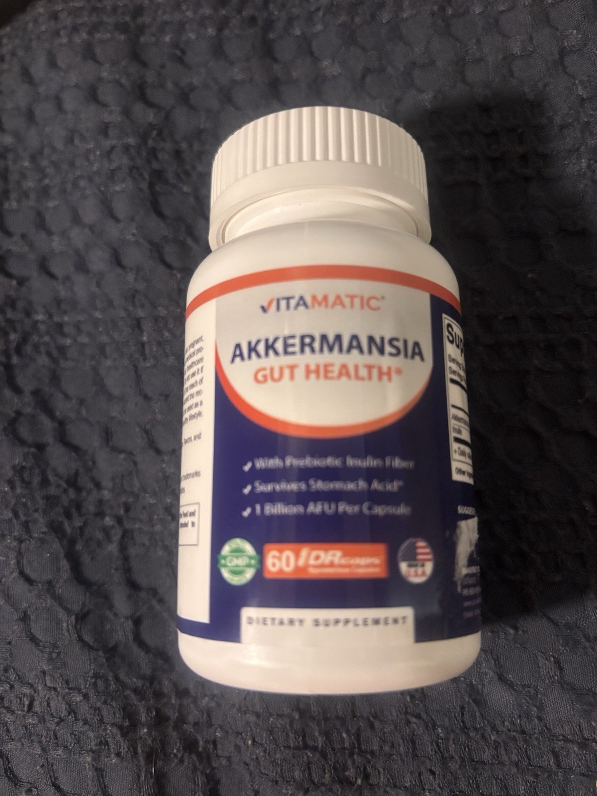 Vitamatic Akkermansia Gut Health Inulin Supplement 60 Capsules Exp 10/2028