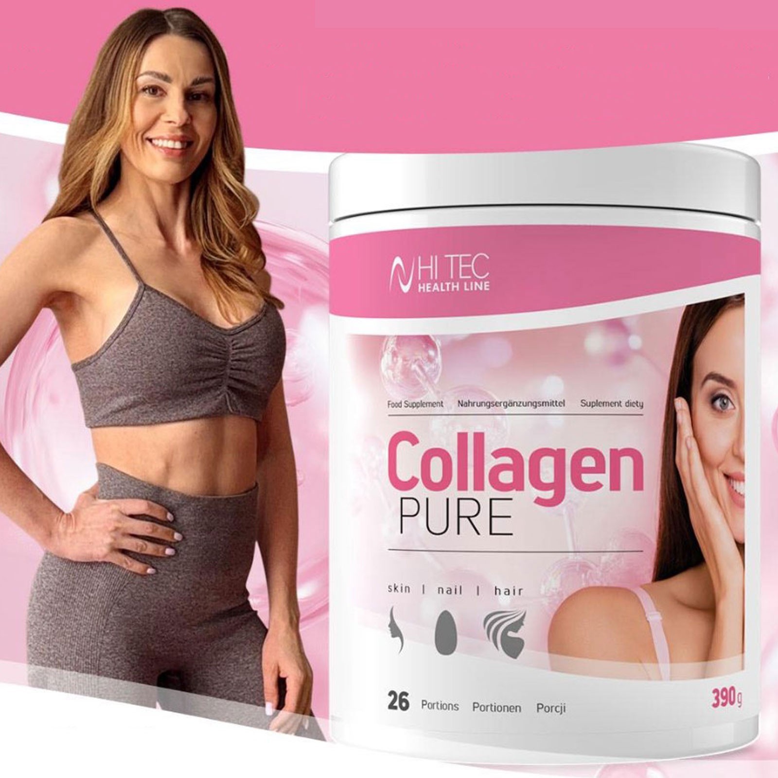 COLLAGEN – 390g – Bovine Collagen Skin Hair Nails Health – Powder with Vitamin C