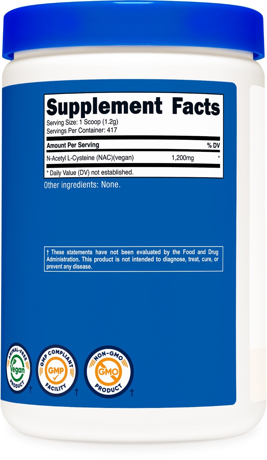 Nutricost N-Acetyl Cysteine (NAC) Powder 500 Grams – Non-GMO, Gluten Free