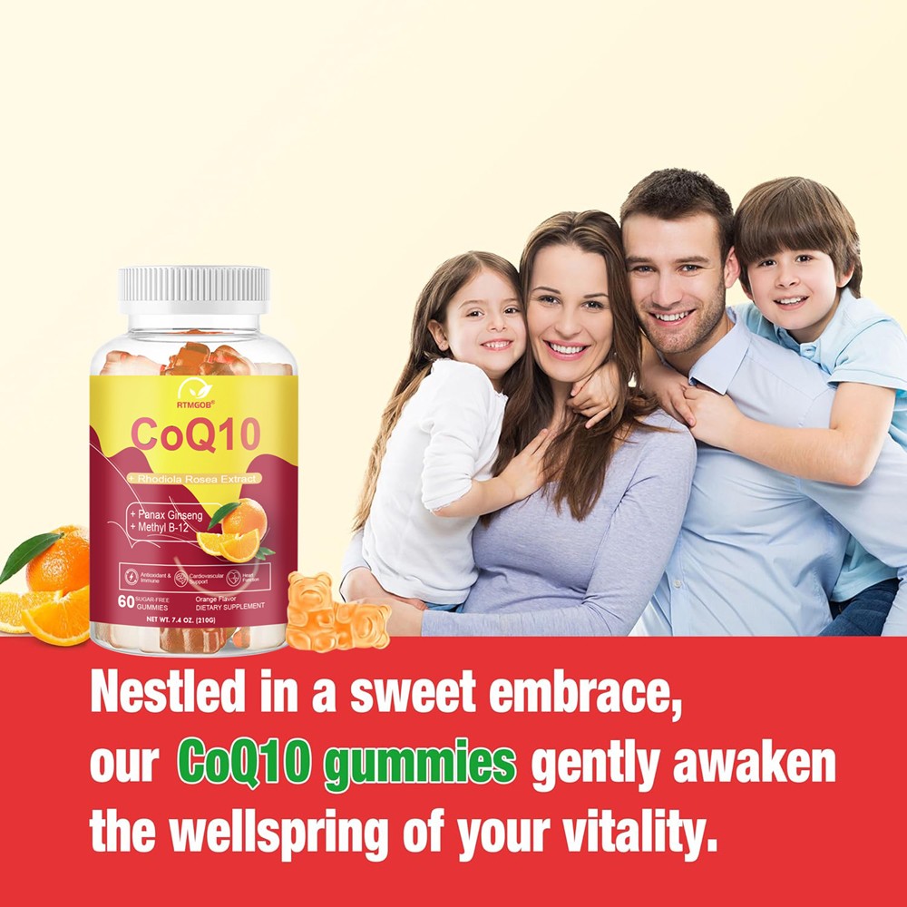 CoQ10 Gummies – Heart, Energy, Muscle & Liver Support, High Strength, 1 Months