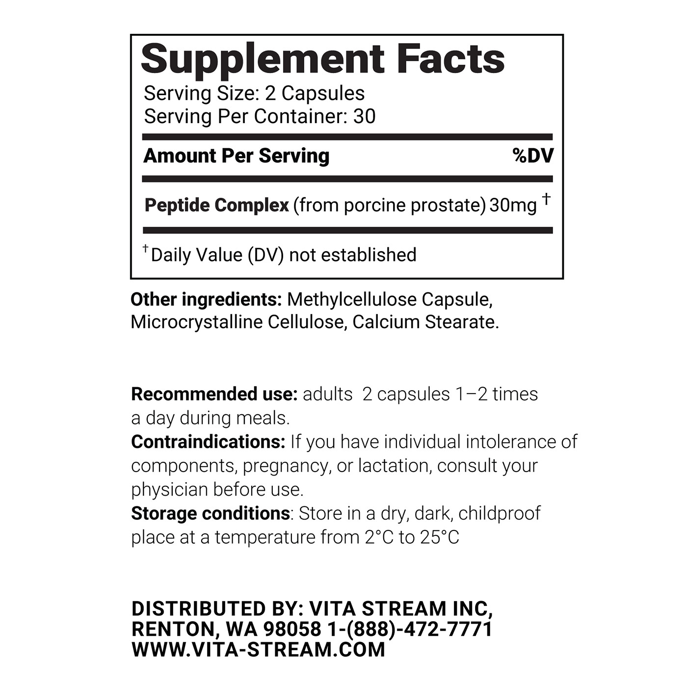 Prostalon – Prostate Peptide Bioregulator 30 & 60 Capsules – Free Shipping