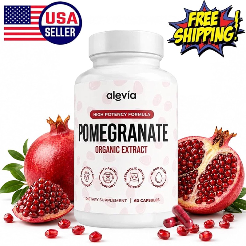Alevia Pomegranate Capsules 60ct Organic Extract Antioxidant