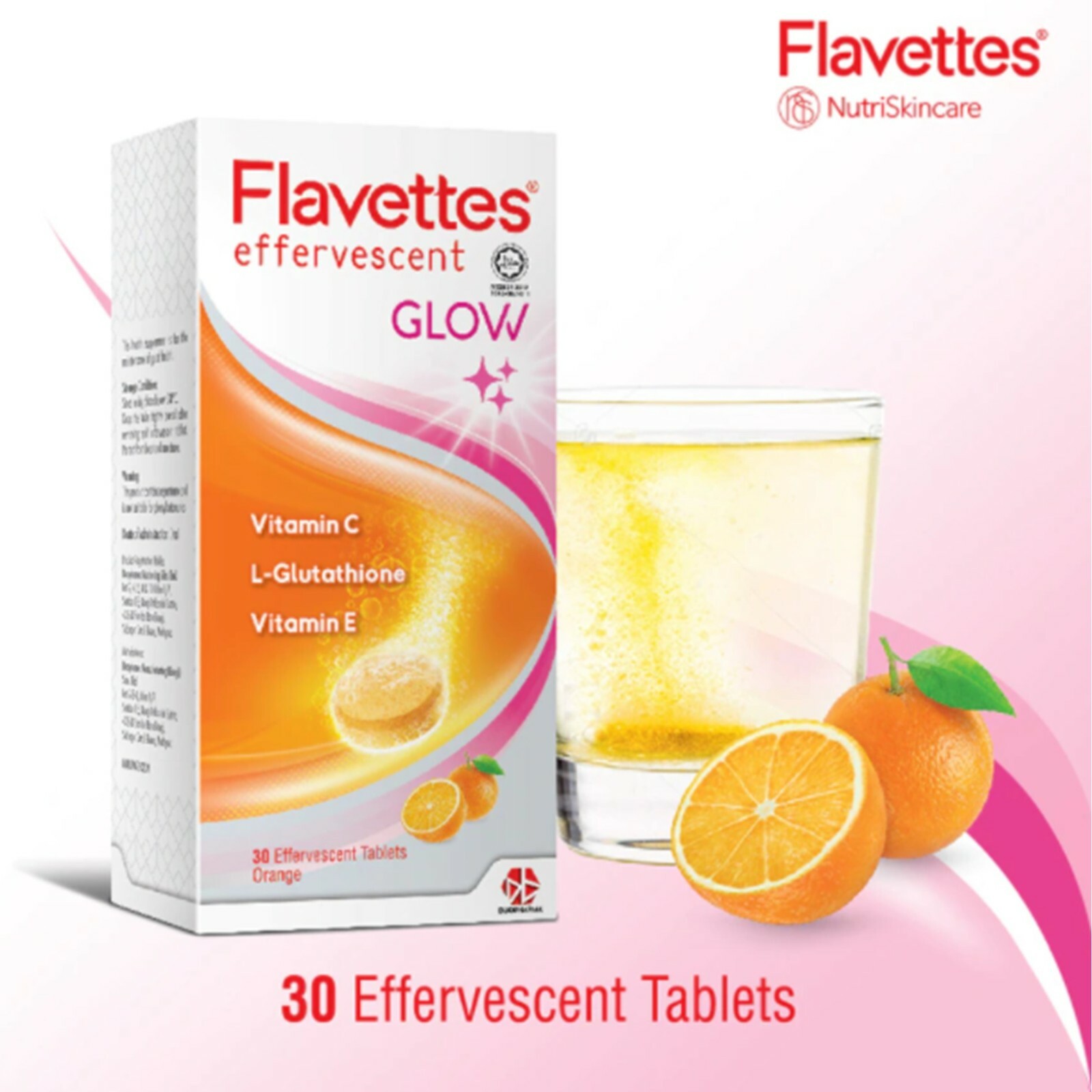 Vitamin C Flavettes Glow For Adult Immunity Orange Flavour X 2 box