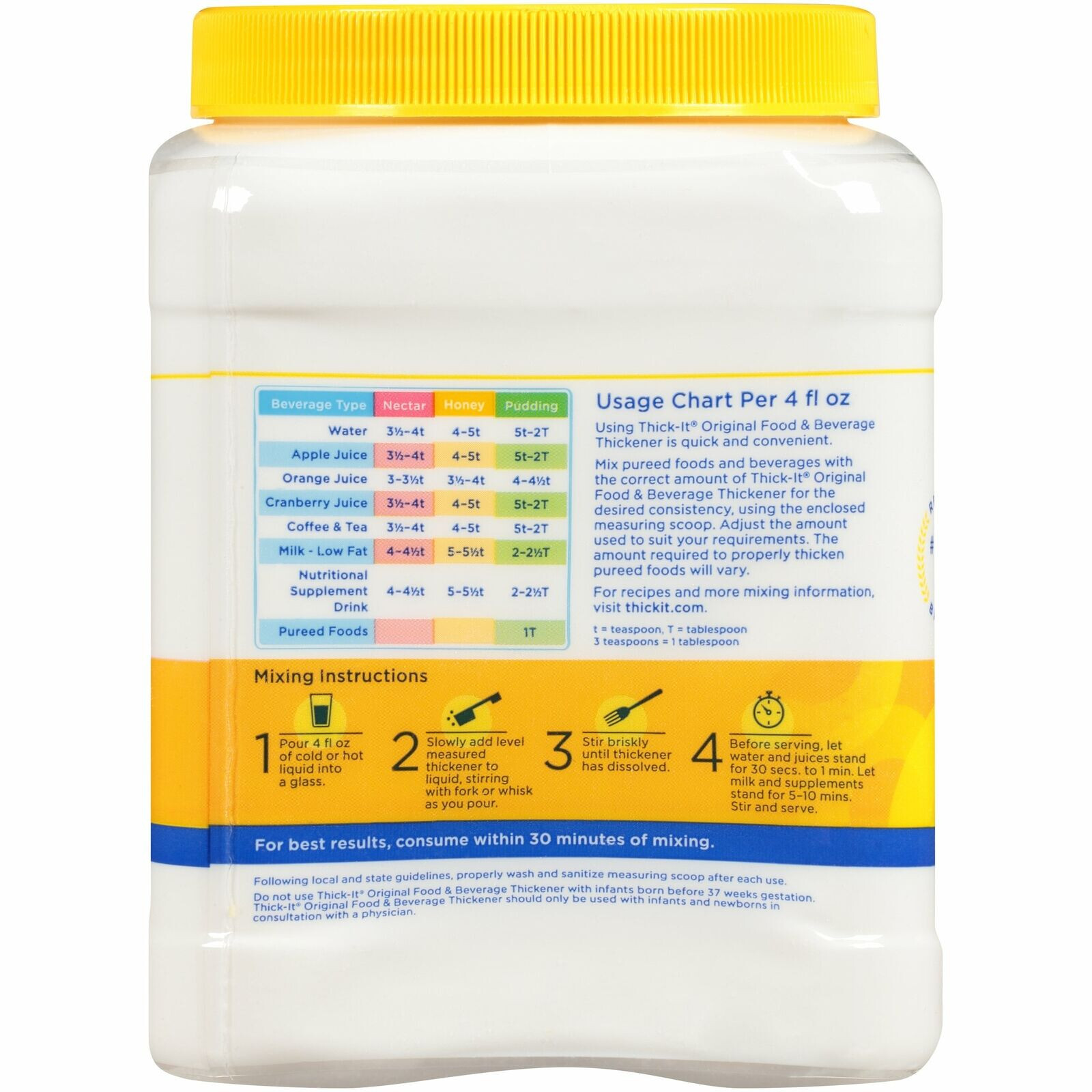 Thick-It Original 10 oz. Food, Drink Beverage Thickener Unflavored Powder 2 Pack