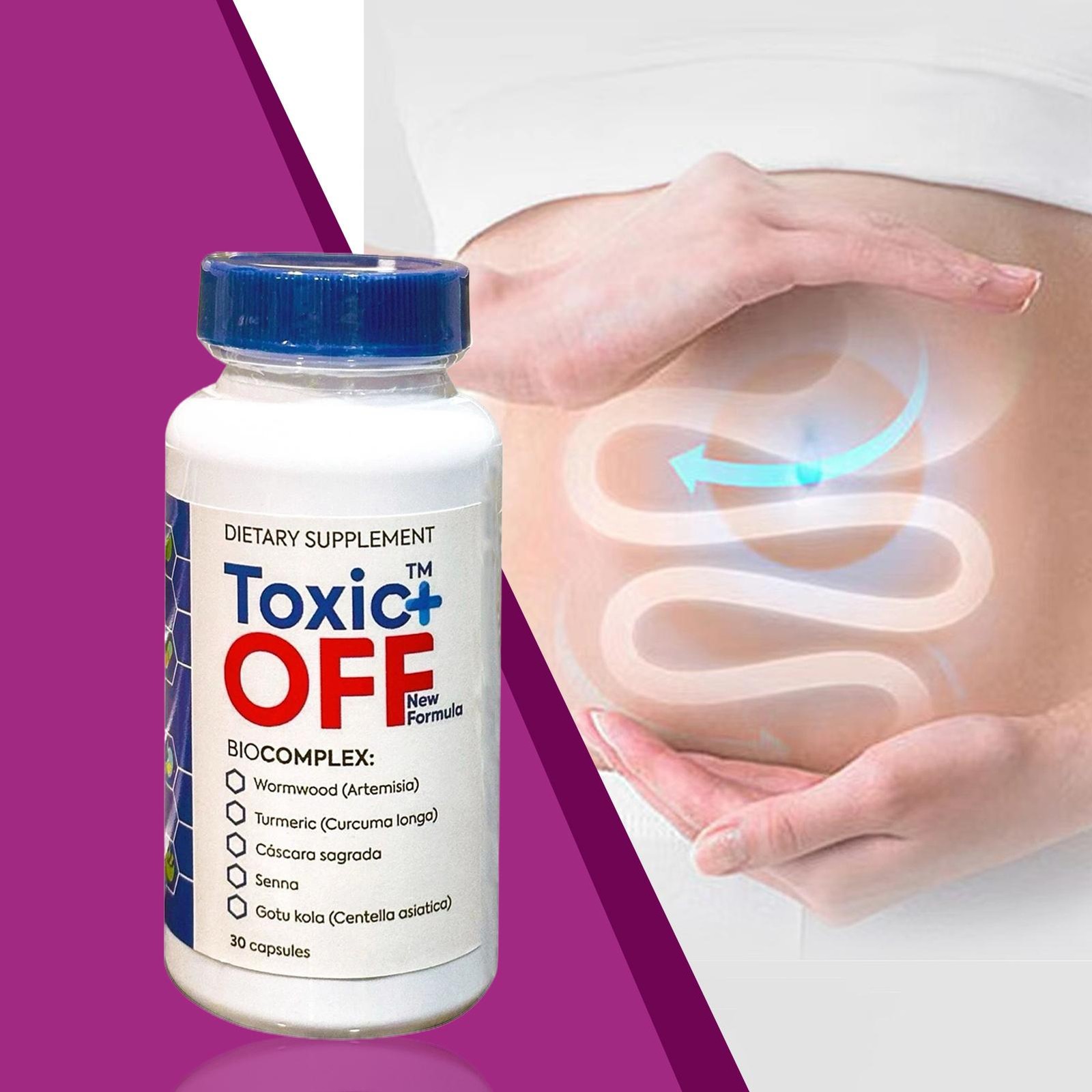 Toxic Off Plus 30 Capsules 1 Month Treatment fresh Formula （1-5 PACK ）