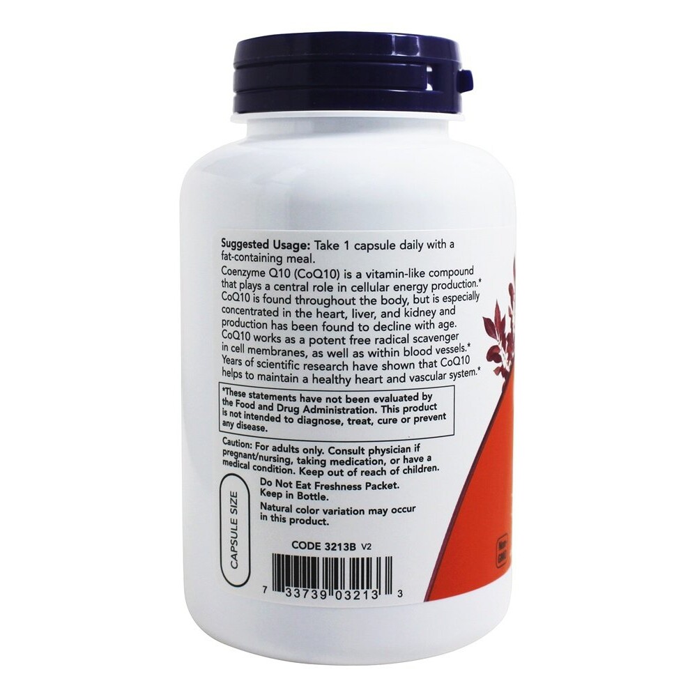 NOW Foods CoQ10 Cardiovascular Health with Hawthorn Berry 100 mg,180Veg Caps