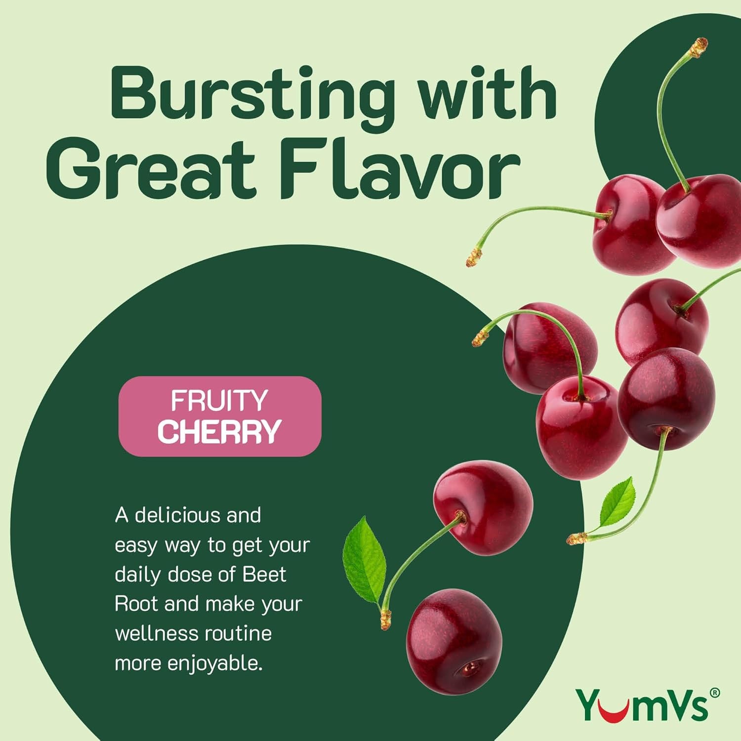 YUM-V’S Beet Root Gummies with Tart Cherry Extract – Berry Flavor Beetroot…