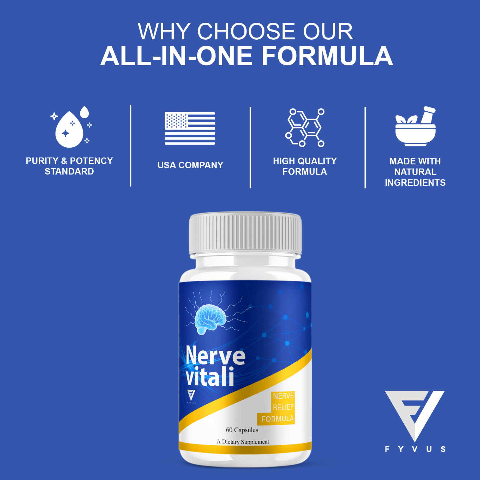 (3 Pack) NerveVitali Wellness Support, Nerve Vitali Nerve Pills (180 Capsules)