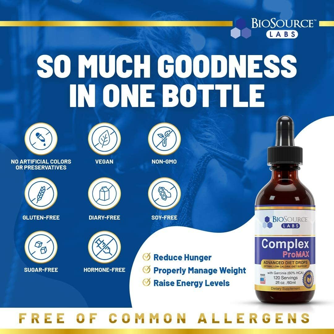 BioSource Labs Complex ProMAX Premium Diet Drops – 2 oz Bottle