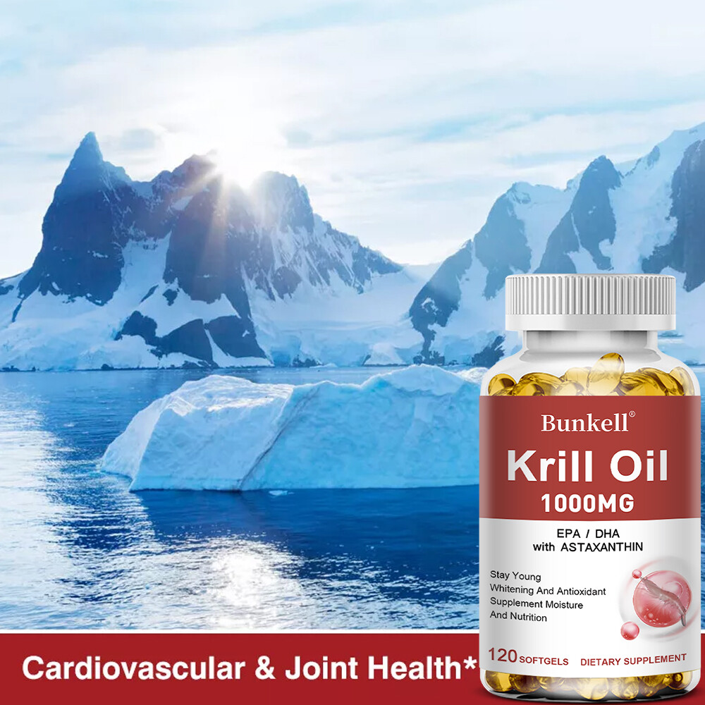 Krill Oil 1000mg Softgel Astaxanthin Omega-3 Antioxidant Anti-Aging