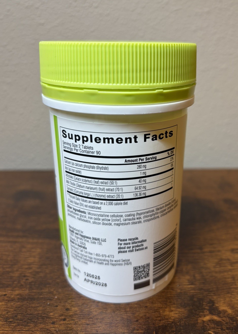 Liver Detox Digestion Support Swisse Dietary Supplement 180 Tablets Exp. 4/28