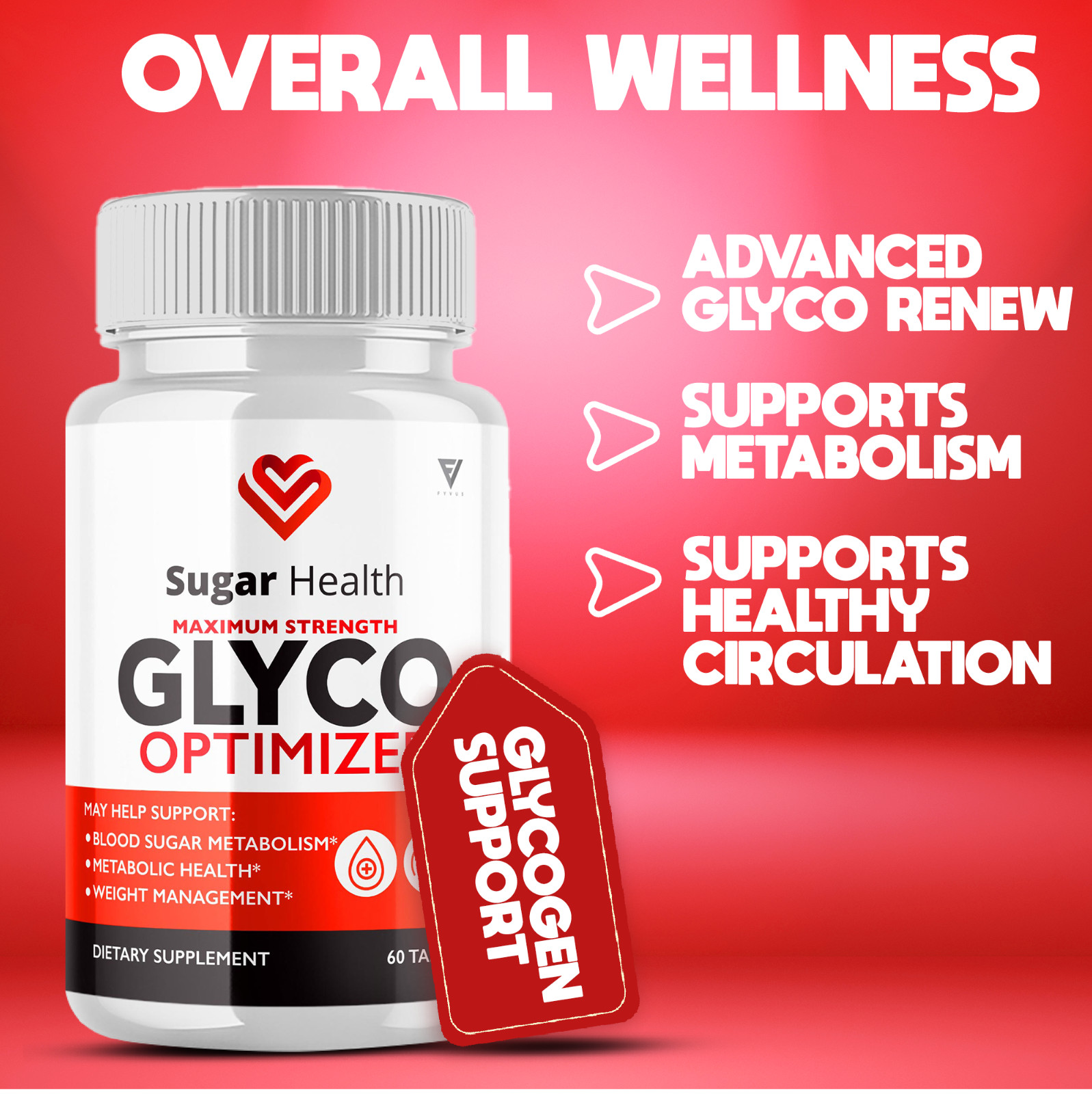 (3 Pack) Sugar Health Glyco Optimizer For Max Healthy Blood Sugar (180 Capsules)