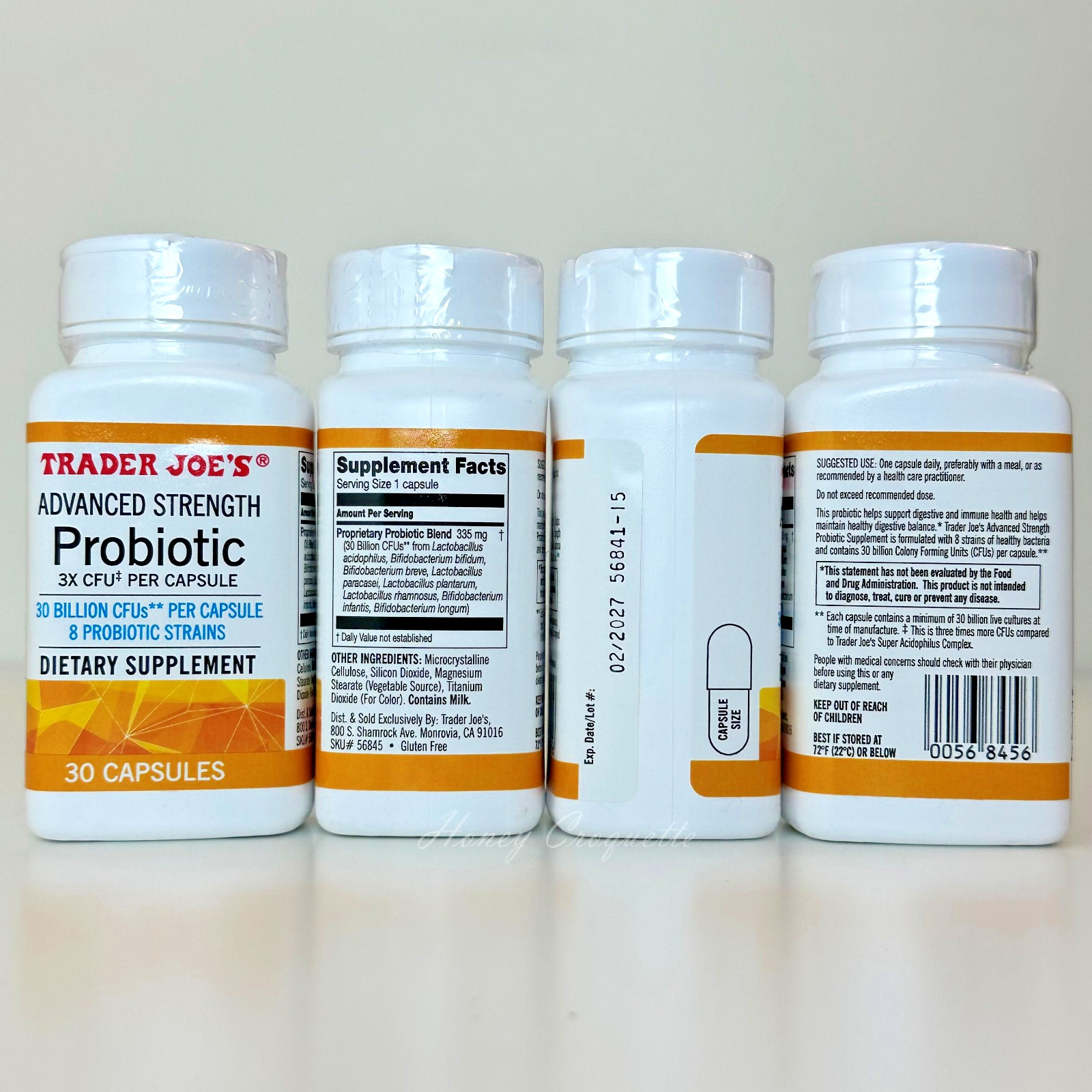 4 Pack Trader Joe’s Probiotic 30 Billion CFUs Per Capsule Advanced 30 Caps