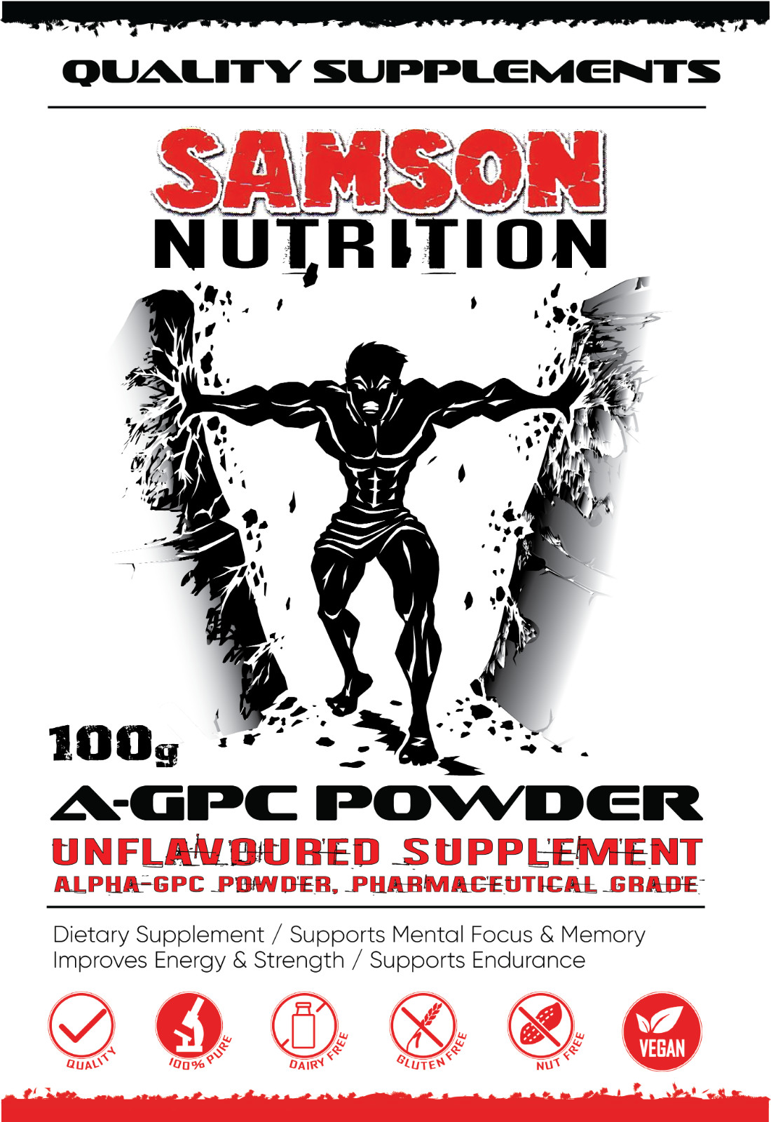 A-GPC 300g Powder, 50% Alpha-Glyceryl Phosphoryl Choline, Memory Support