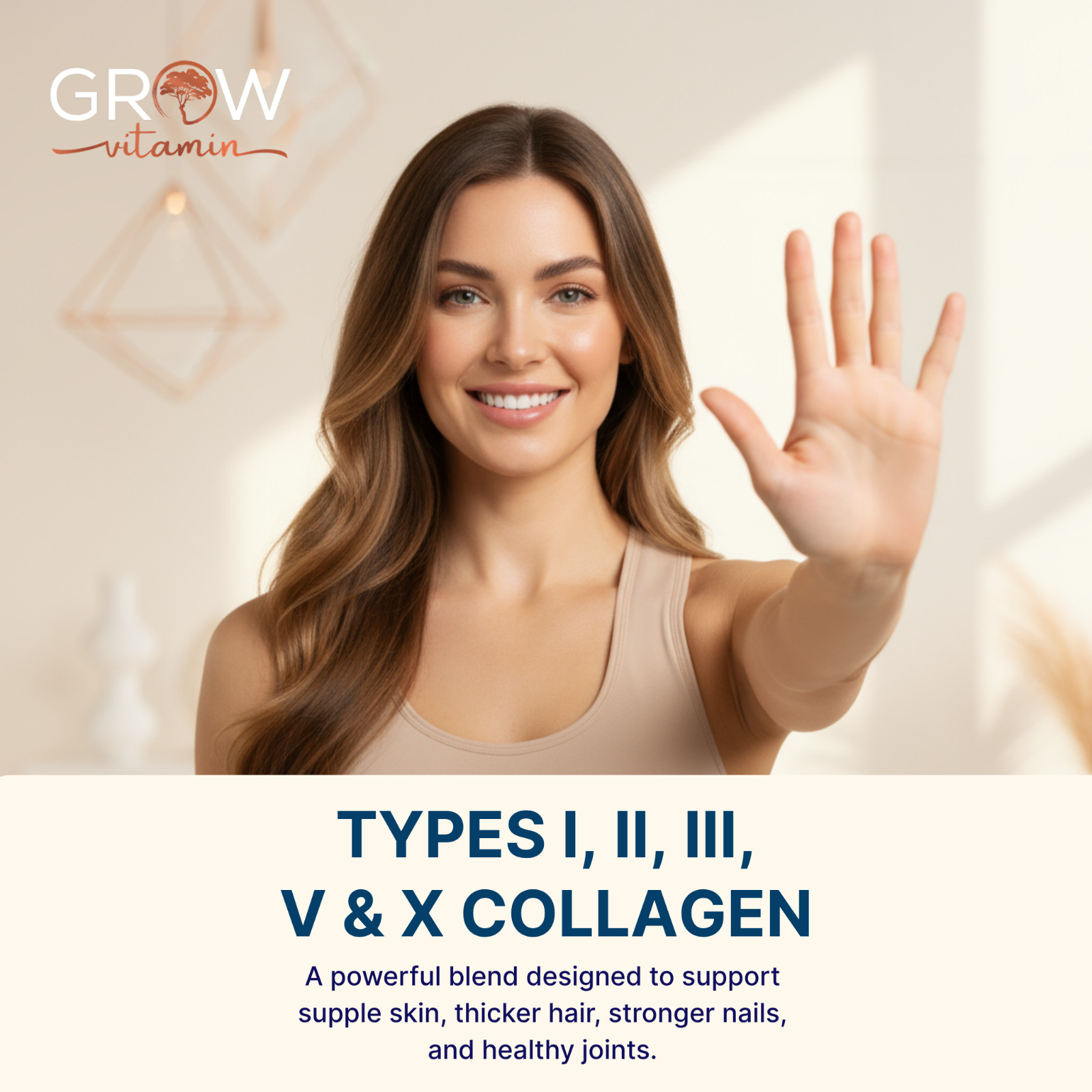 Collagen Peptides – Hair, Skin, Nail, and Joint Support – Type I & III Collagen