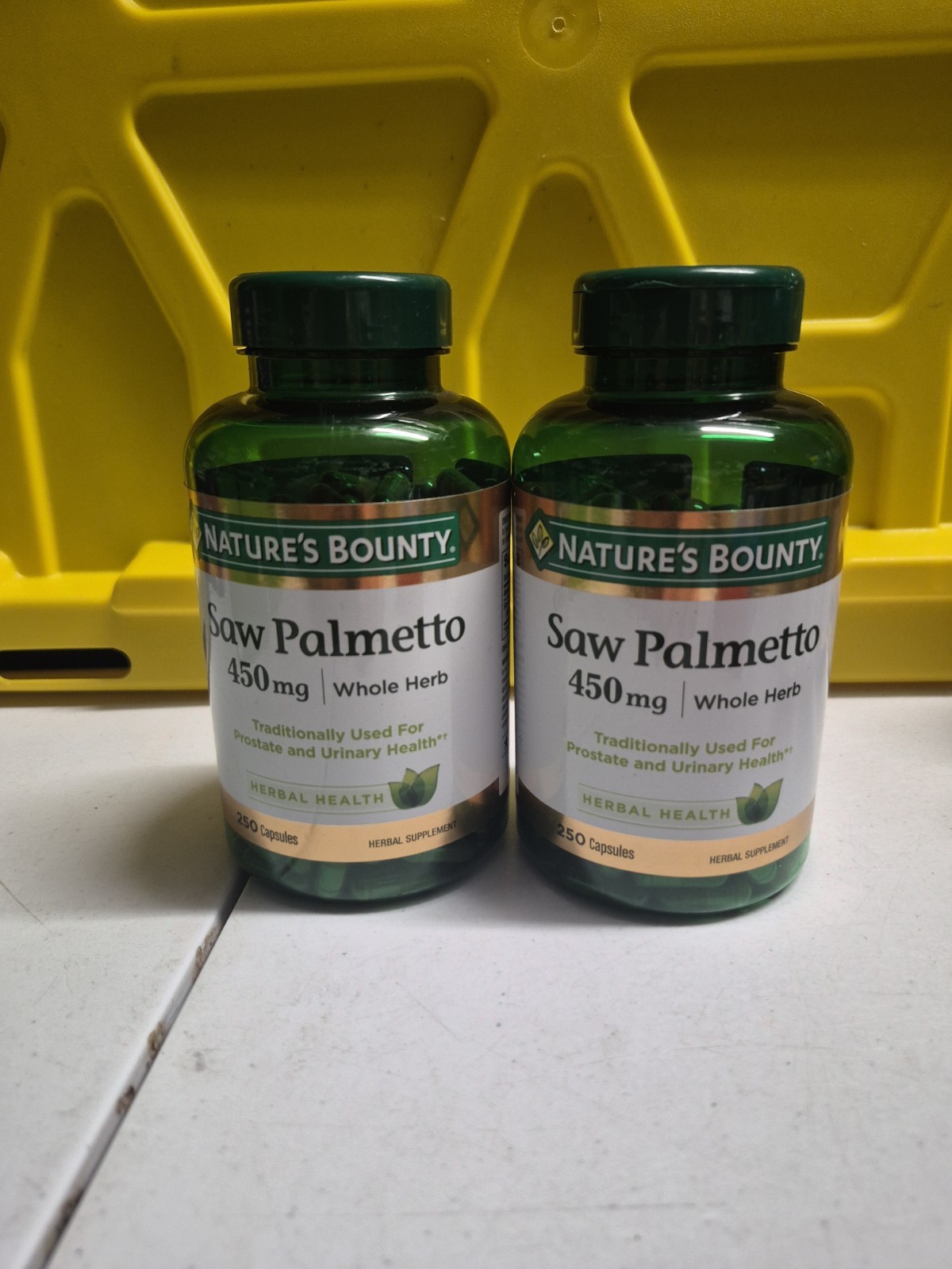 LOT OF 2 NATURE’S BOUNTY SAW PALMETTO 450 mg 250 CAPS = 500capsuls TOTAL ~ 2028