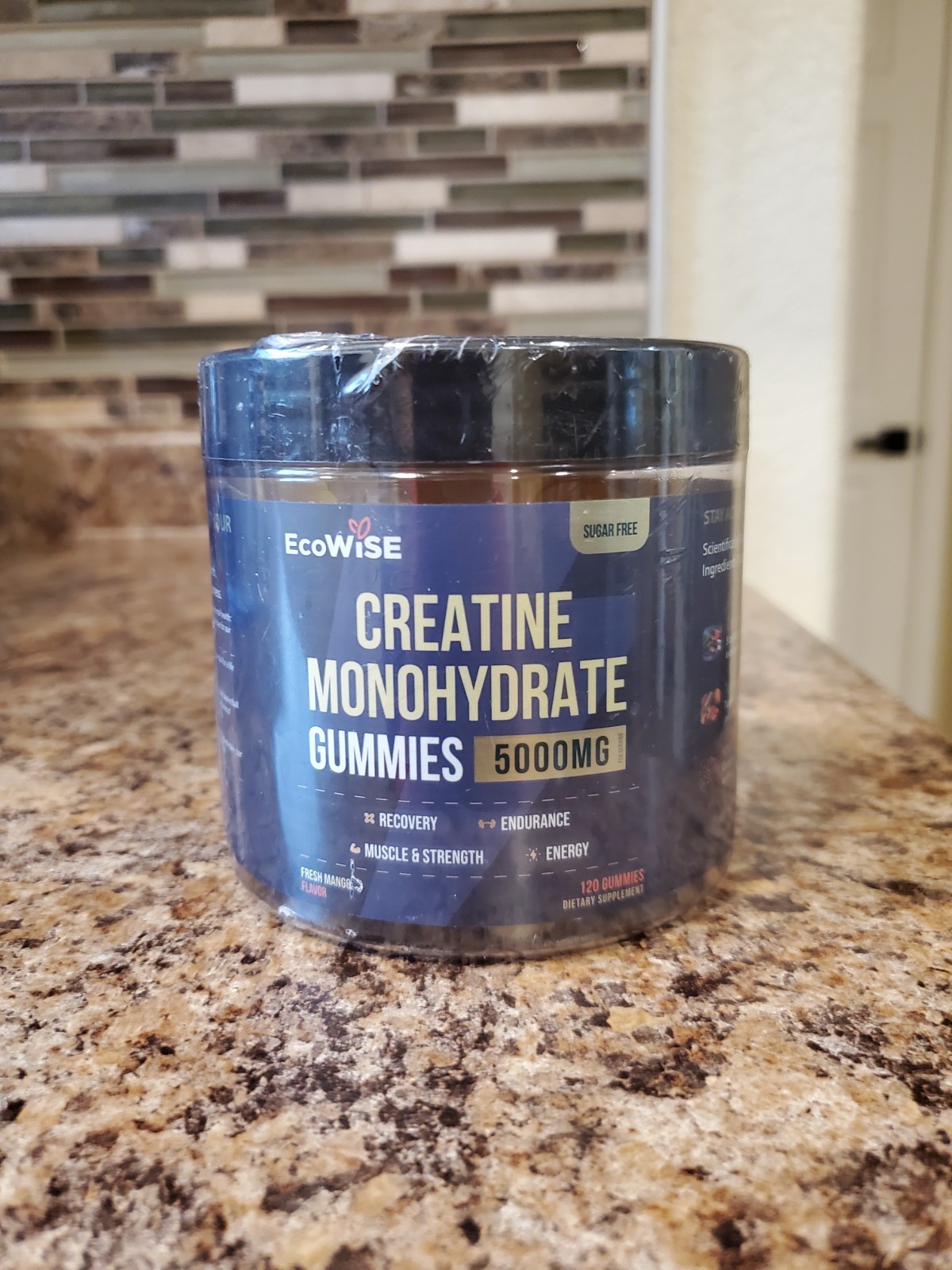 EcoWise Wellness Creatine Monohydrate Gummies 5000 Mg Sugar-free