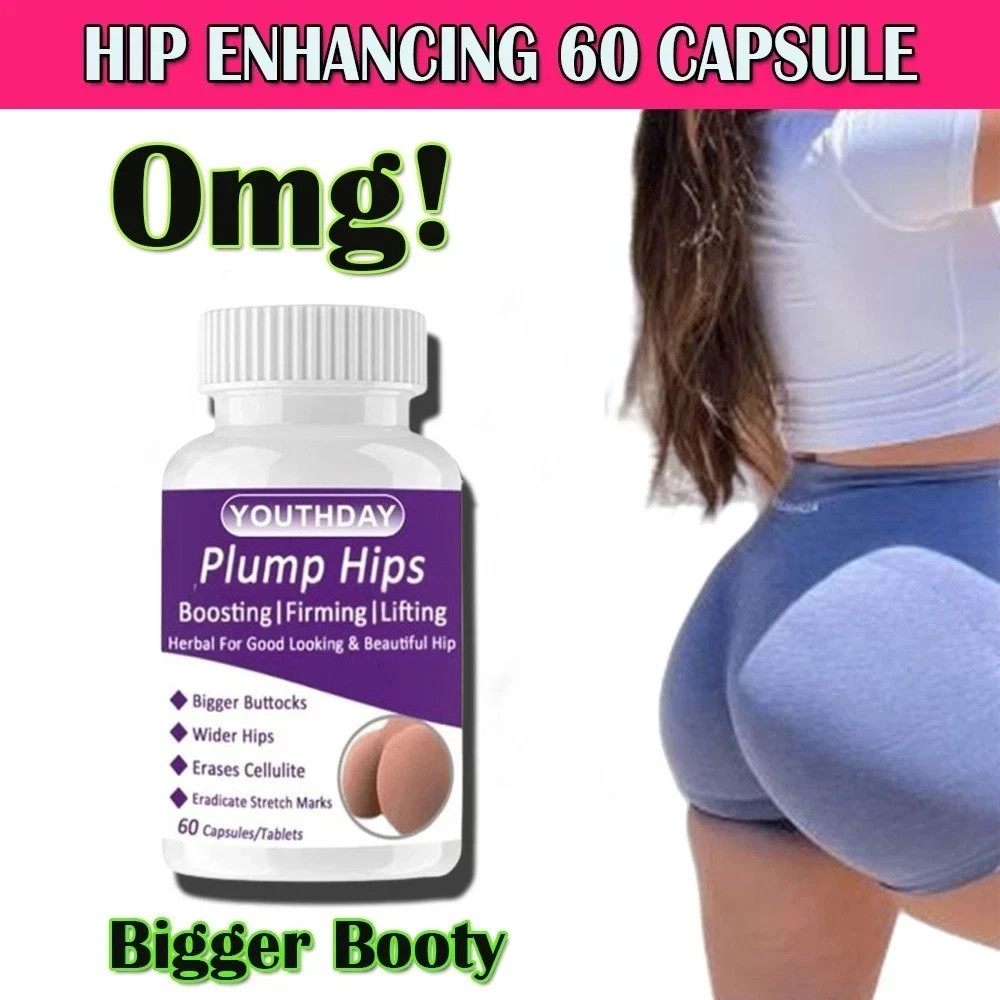 BOOTY, HIPS & LEGS GROWTH – Maca Root for Women – Natural Curve Support 60 Pills
