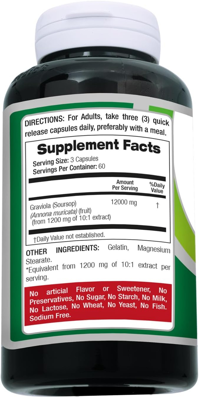 FITO MEDIC’S Soursop Graviola Extract, 180 Capsules, 12000mg, High Absorption