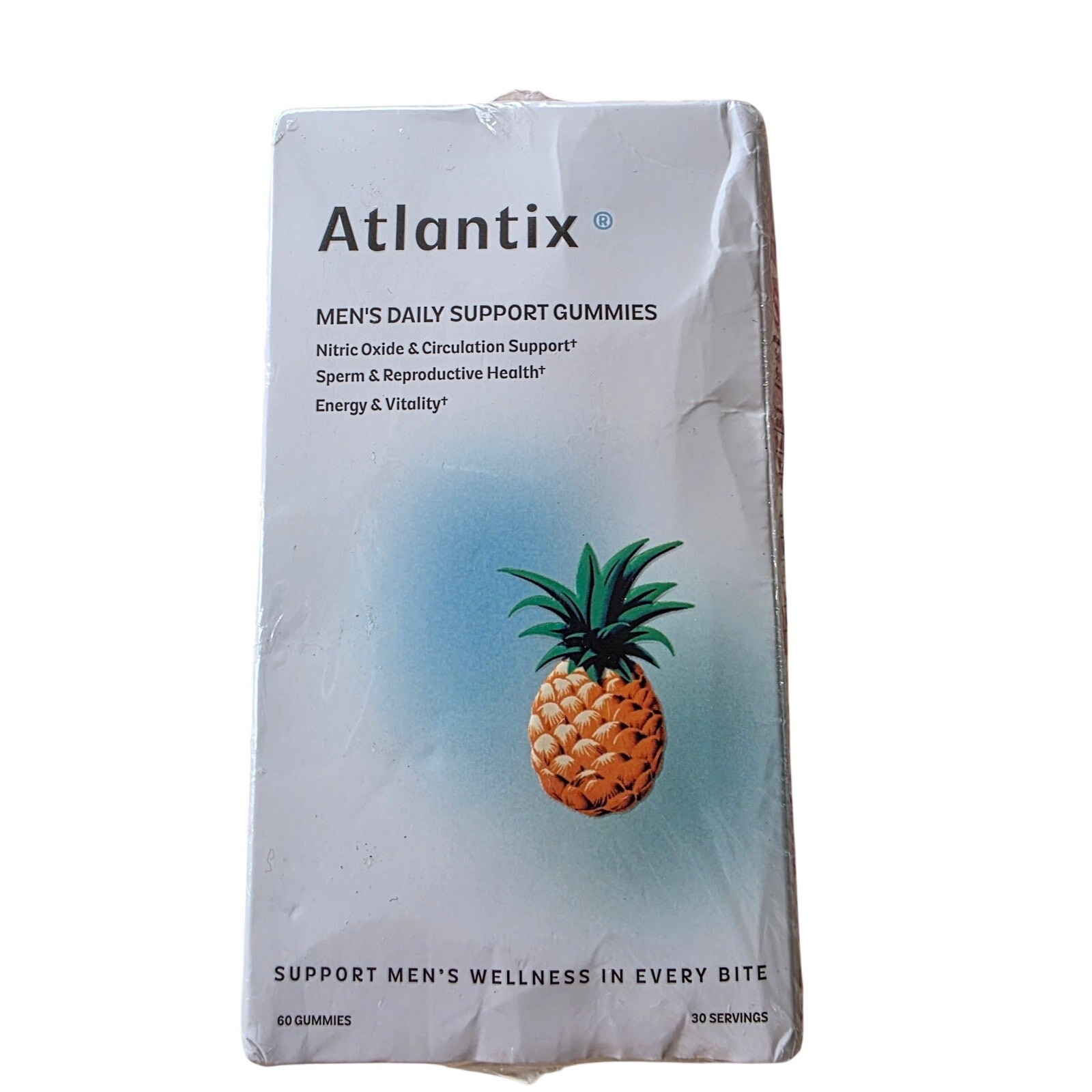 Atlantix Men’s Daily Support Gummies 60 Ct Nitric Oxide Circulation EXP 11/2027