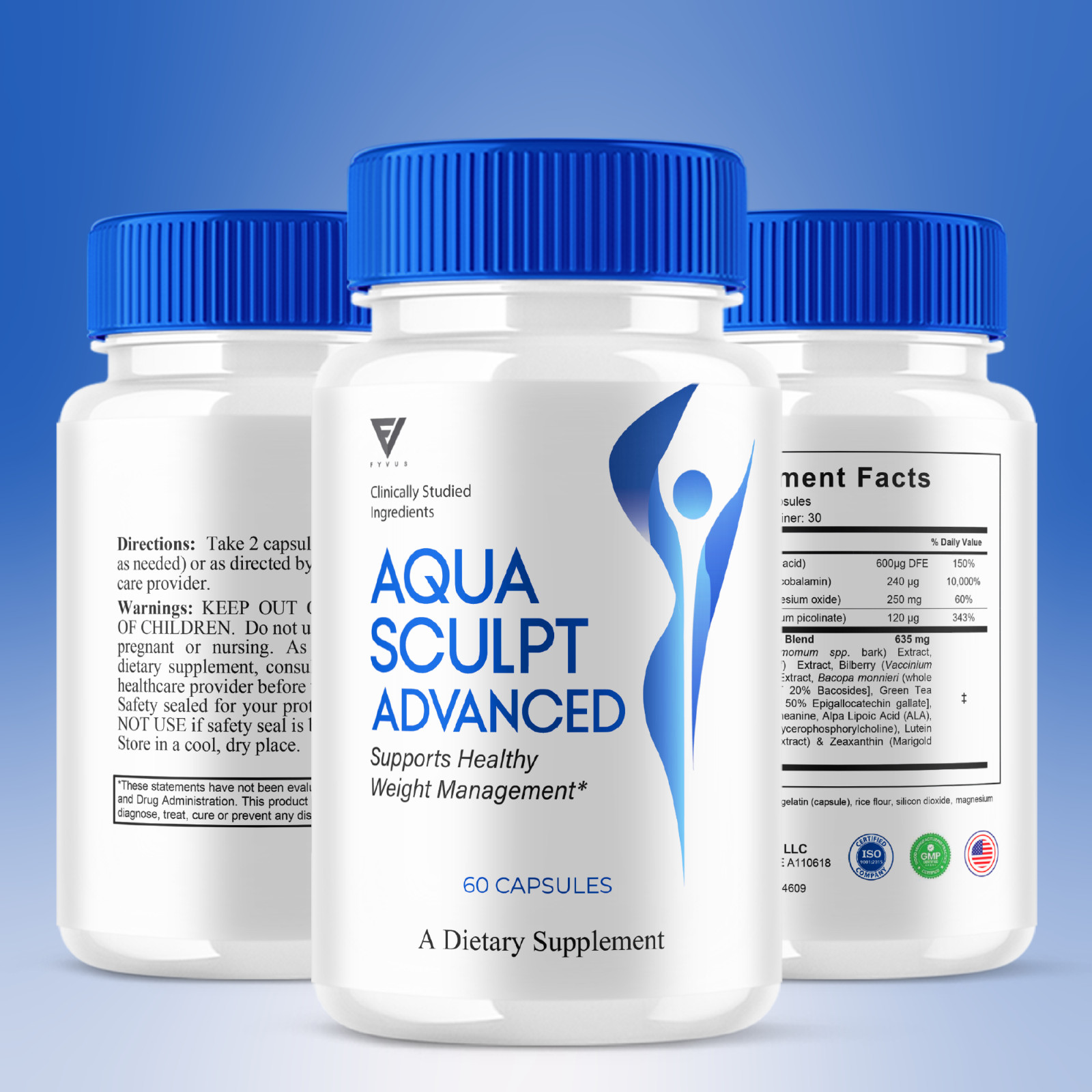 (3 Pack) Aqua Sculpt Pills AquaSculpt Capsules Weight Management (180 Capsules)