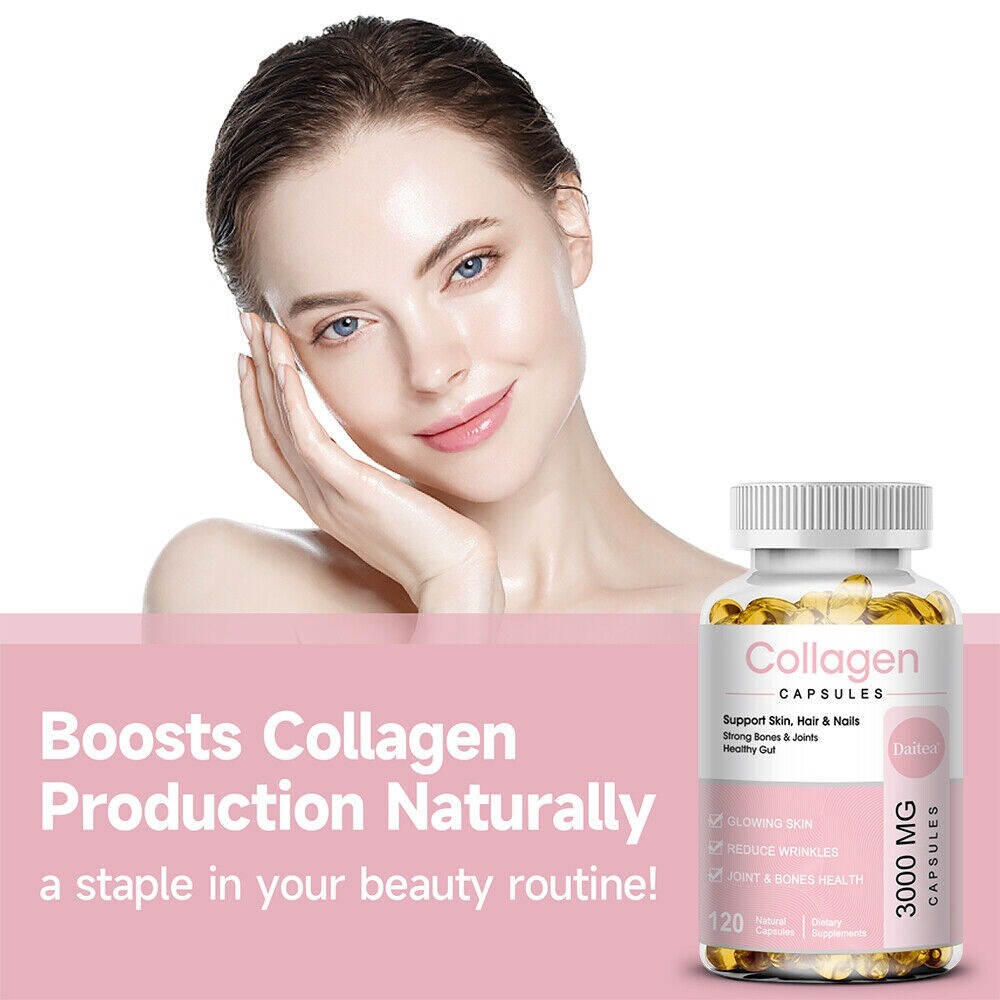 Collagen, Hyaluronic Acid, Vitamin C & Biotin AntiAging Wrinkle Capsules