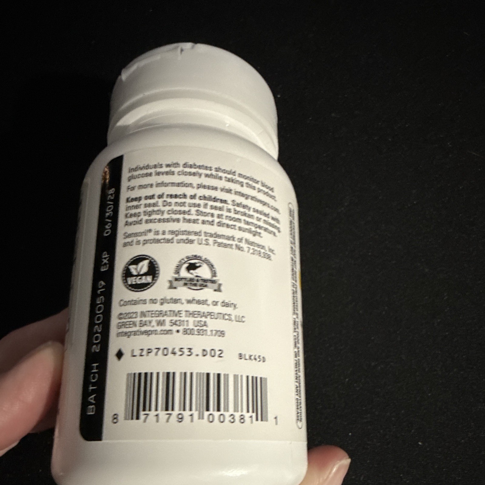 Integrative Therapeutics Cortisol Manager 30 Tablets Vegan Exp 06/2028