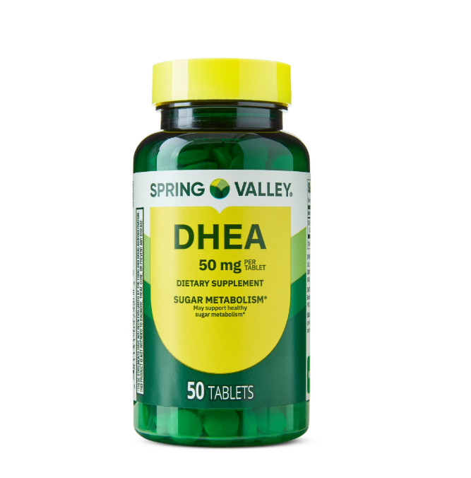 4 PACK Spring Valley DHEA 50mg Tablets, Dietary Supplement, 50 Count