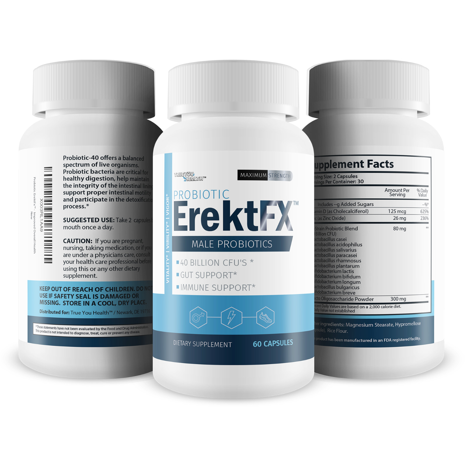Probiotic ErektFx – Male Probiotics – Lift Your Gut Health to Support You