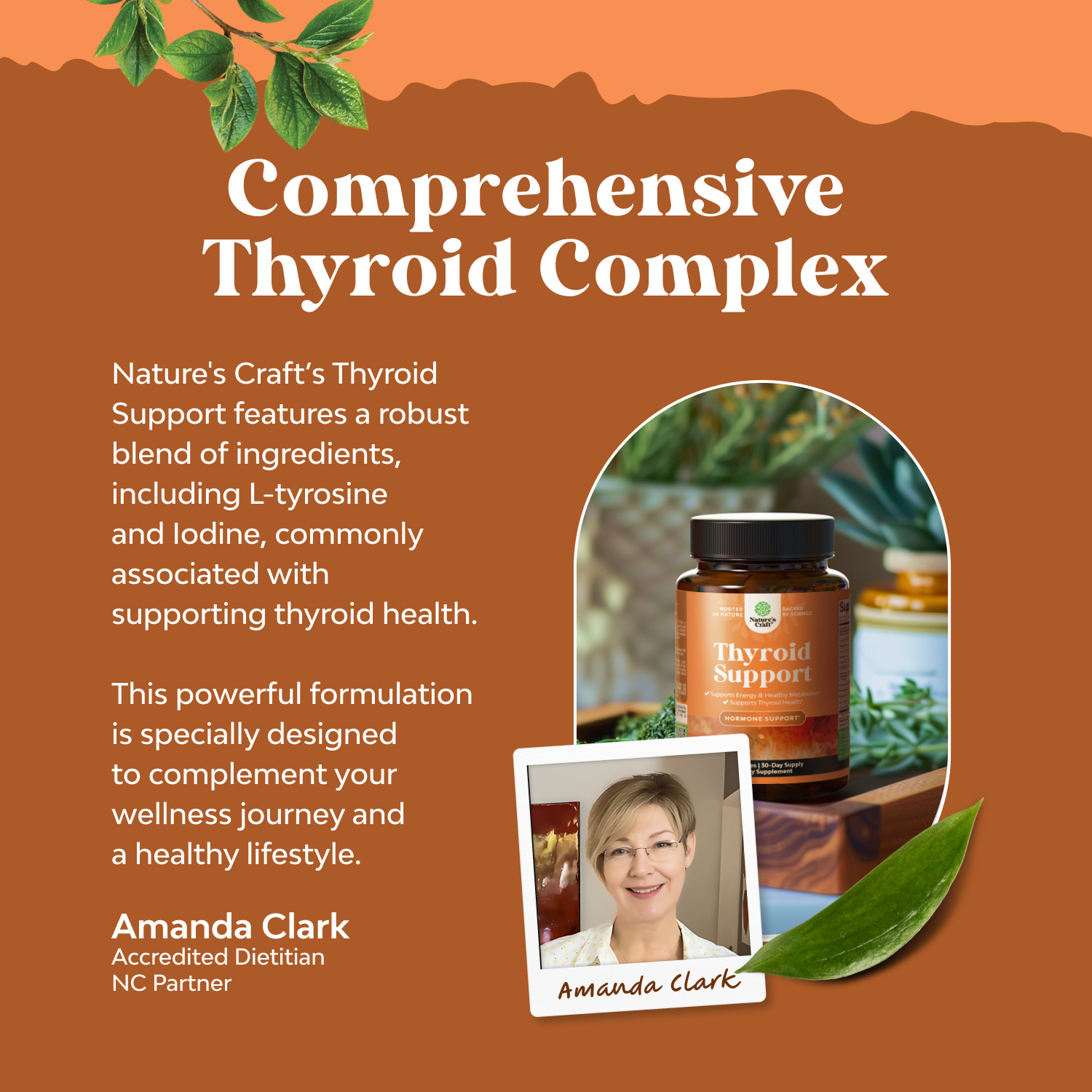 Herbal Thyroid Support Complex – Iodine with L Tyrosine Mood Enhancer Halal 60ct